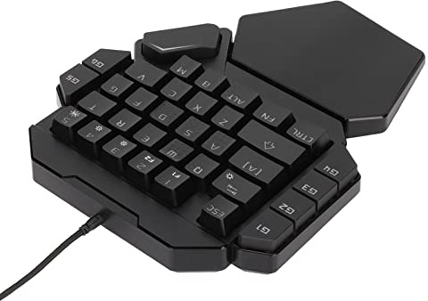CHICIRIS Enhandstangentbord, Mekanisk Switch med 6 Programmerbara Nycklar och RGB-bakgrundsbelyst, 35 Tangenter Ergonomisk Design för 2000 Till 10