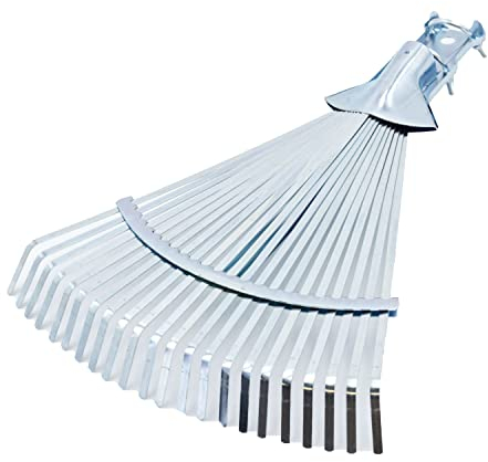 Sikurotech Balai de Jardin en Acier Galvanisé avec Feuilles de terre en Pierres, Outil Manuel de Jardinage
