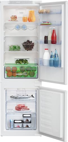 BEKO Beko HarvestFresh BCFD4V73 Integrated Frost Free Fridge Freezer with Sliding Door Fixing Kit - White - E Rated