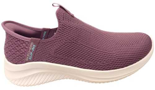 Skechers Chaussures à Enfiler Mains Libres Ultra Flex 3.0 Sparkled StonesSneaker pour Femme, Bordure en Tricot Violet, 40 EU
