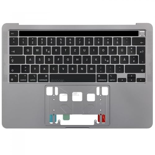 A2289 Topcase tangentbord med backlit och pekbart för Apple MacBook Pro Retina 13 tum 2020 tyskt grått