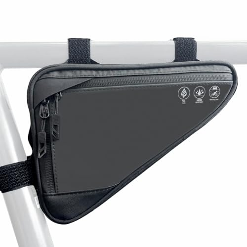 Danuosie Bike Frame Bag, Water Resistant Bicycle Triangle Bag, 2L Bike Tube Bag, Bicycle Storage Pouch for MTB & Road Cycling Tool Accessories