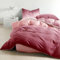 Soifox Bettwäsche 135x200 Rot Bettgarnitur - Bettwäsche Sets Microfaser Bettbezug 135 x 200cm mit Kissenbezug Bügelfrei & Knitterfrei Modern Deckenbezug mit Reißverschluss