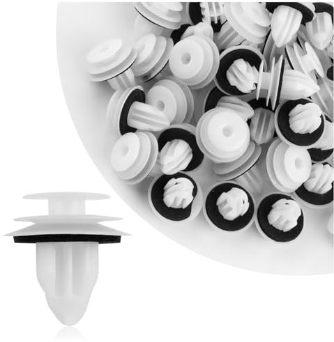 50PCS Clips de Fixation Voiture,Rivet Plastique pour Fixer Le Bas de Caisse,Compatibles avec GM Chevrolet Saab Hummer H2 Equinox Camaro GMC Cadillac ATS SRX CTS 11519031 (Solide)