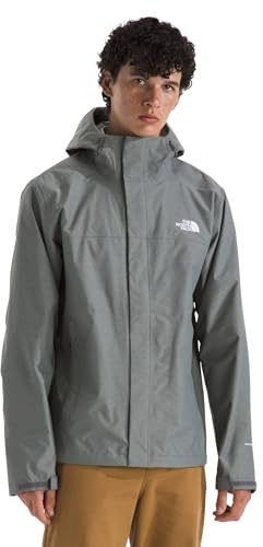The North Face Men's Venture 2 Jacket - Waterproof & Windproof Hooded Raincoat, Adjustable Hood, Breathable Pit-Zips, TNF Medium Grey Heather, Medium