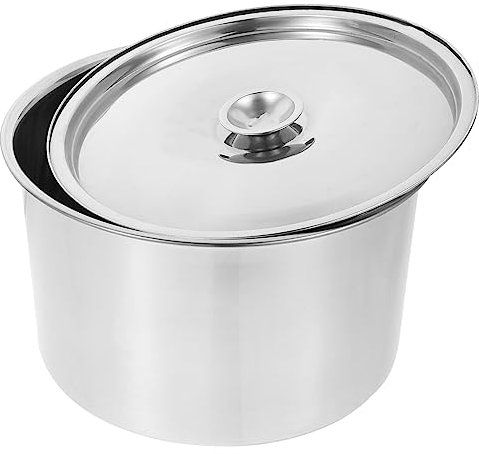 KICHOUSE Set Di Ciotole Versatili Da 22 Cm Con Coperchi in Acciaio Inossidabile Per La Casa I Ristoranti E Gli Hotel