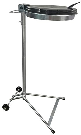 Supporto per sacco della spazzatura con coperchio, 120 l, in acciaio zincato, 40 x 40 x 100 cm, 2 rotoli