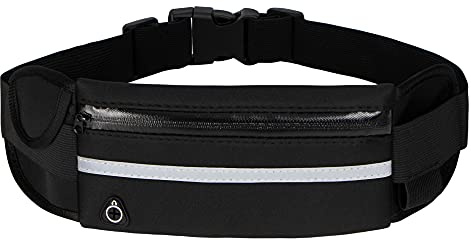Running Belt [Waist] [Pack]s,[Workout] Fanny [Pack],Ultra Light Bounce Free [Waist] Pouch Fitness Belt Sport for Women Men,Adjustable Waistband Bag for All Kinds of Phone (Black)