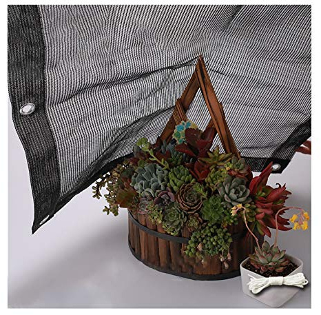ZHANGQINGXIU Shading Net,Shade Net Shade Sail Shade Cloth Sun Protection Insulation Anti-UV Perforated for Patio Terrace Car Swimming Pool, 53 Sizes (Color : Black, Size : 3x6m)