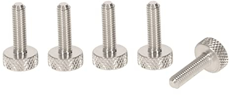 Precisiongeek - Tornillos moleteados de cabeza plana, 10 mm de diámetro (5, aluminio, M6 x 15 mm)