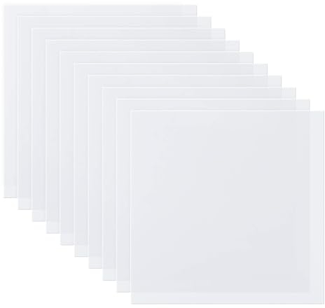 10 Stück Mylar-Schablonenblätter 20,8x20,8cm für DIY Handwerk,0,3mm transparente Blätter-Windradfolie Siebdruck,Airbrush,Window Color-Bastelschablonen zum Schneiden von Kunstwerken stencil papier