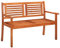 HETFTJN Modern Bank Bierbank Sitzbank Flur Garderobenbank - 2-Sitzer-Gartenbank mit Auflage 120 cm Massivholz Eukalyptus für Park Draussen Terrassen Balkon