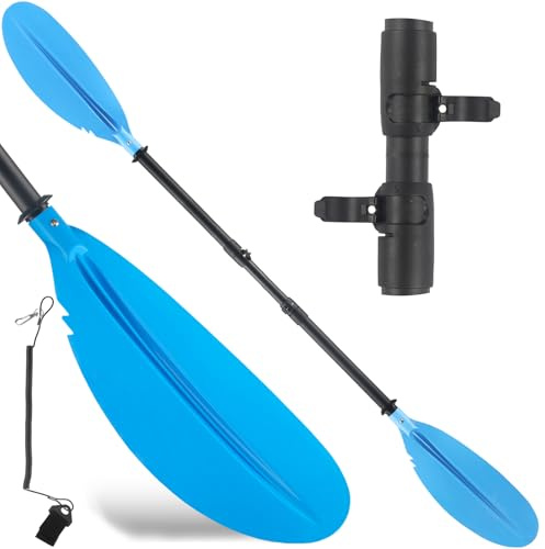 Adjustable Kayak Paddle, Kayak Paddle for Adults 70-97 Kayak Oars with Anti-Slip Grip & Leash Kayak Oar with Serrated Blade for Kayaking Inflatable Kayaks SUP & Canoeing
