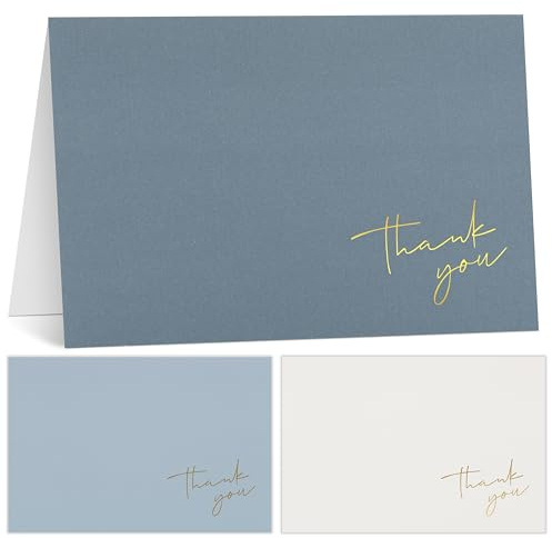 Beautiful Thank You Cards Set of 30 With Envelopes and Stickers - Elegant Blank Cards For Personalized Notes - Perfect Bulk Stationary Set For All Occasions incl. Weddings, Business & Baby Showers