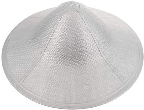 ORFOFE Oriental Plastic Cone Hat Cosplay Party Prop Silver Traditional Style Headwear for Men Dress-Up and Performance