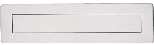 Gedotec Boîte aux Lettres en Acier Inox pour Porte d'Entrée | Fente à Courrier pour Portes Extérieures en Métal et Bois | Plaque Métallique d'Encastrement - Design Moderne | 315x80mm | 1 Pièce
