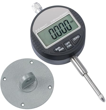 AUTOUTLET Digital urtavla indikator sond 0,001 mm/0,0005 tum räckvidd DTI mätare urtavla test indikator 25,4 mm/1 tum hög precision mätning industriella indikatorer