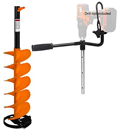 Nordic Legend E-Drill Nylon Ice Auger Combo and Universal Adapter with 14” Extension (8-in)