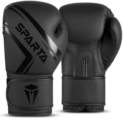 Boxing Gloves for Training, Muay Thai, Sparring, Kickboxing, Fighting, Focus Pads, Punch Bag Mitts, Martial Arts, Workout Gloves, | 6oz, 8oz, 10oz, 12oz, 14oz, 16oz | Men & Women (Black, 14oz)