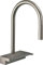 hansgrohe Küchenarmatur Aquno Select M81 (Wasserhahn Küche mit Abtropfsieb, 360° schwenkbar, ausziehbare Brause, hoher Komfort-Auslauf 170mm, 3 Strahlarten, Standardanschlüsse) Edelstahl Finish