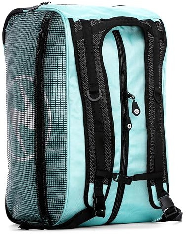 AQUALUNG Explorer Duffpack - Vielseitige Tauchertasche mit verstellbaren Trägern, Netz-Trockenfach, Fins-Befestigungen, kompakt und langlebig, gut für Ihre Tauchreisen, Hellblau