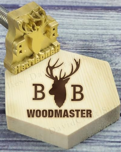Branding-Eisen für Holz mit Heißstempel, personalisiertes Branding-Eisen für die Holzbearbeitung, handgefertigt von Design (2,5 x 2,5 cm)