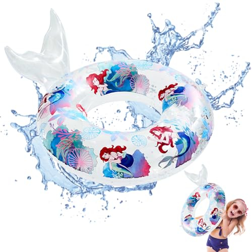 Meerjungfrau Schwimmring Kinder Aufblasbarer Schwimmreifen Kinder Pool Schwimmen Baby Floating Pool Ring Schwimmender Ring Für Sommerpool Wasser Strand Spielzeug Schwimmbad Pool Party Supplies