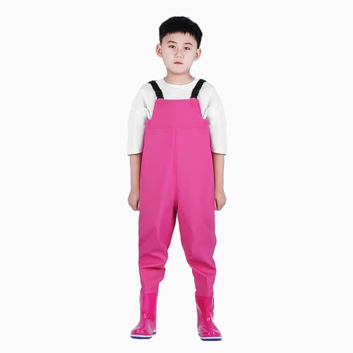Wansiman Trampolieri per Torace,Pantaloni da Pesca,Waders con Stivali,Scafandro,Unisex,Bambino,Impermeabile,Traspirante,per Amanti Pesca Sportiva,Giardinaggio,Amanti Pesca Sportiva,Caccia