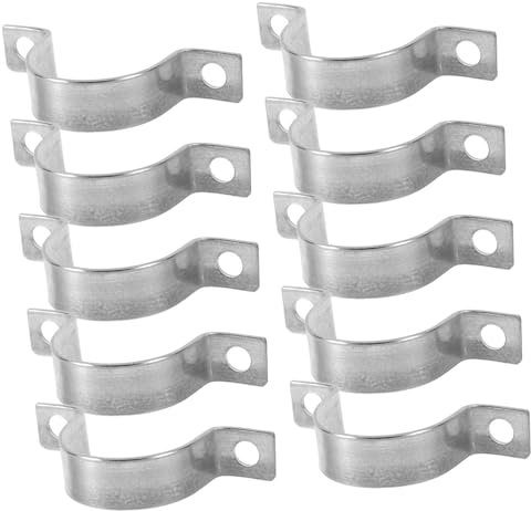 DIYEAH 10pezzi Staffa u in Zincato Da Supporto Per Tubi Acqua e Gestione Dei Facile Installazione Cavallo Per Fissaggio Parete