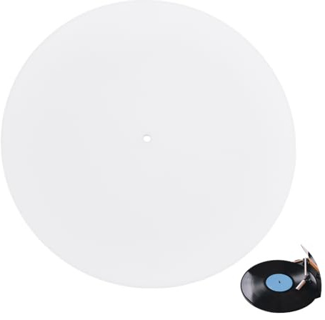 UNICRAFTALE Akrylplatta för skivspelare platta slip-matta vita plattor för skivor 30 cm diameter