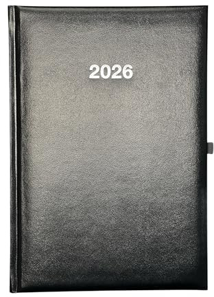 2026 ADINA veckokalender A5 24 x 16 cm 1 vecka på 2 sidor krämfärgat 80 g papper svart