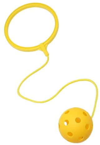 Single Leg Skip Ball - Rotating Hopping Ring Game, Coordination Skill Development Toy | Children Outdoor Play Sports Exercise Equipment, Brightly Colored Bounce Swing Ball for Kindergarten Kids