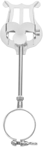 iplusmile Atril para partituras de clarinete portátil de hierro resistente plateado ligero y práctico soporte musical para bandas y orquestas