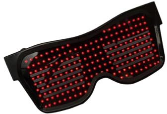 YIXANNX Lunettes LED ABS polyvalentes uniques, large Application, lunettes lumineuses LED, faciles à porter pour les fêtes