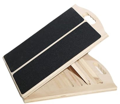 rockible Tabla Inclinada para Estirar Pantorrillas Fabricada en Madera Resistente Equipo de Ejercicio Ajustable Plegable y Portátil Ideal para Entrenamiento