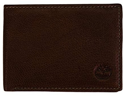 Timberland Men's Leather RFID Blocking Passcase Security Wallet, Dark Brown, One Size