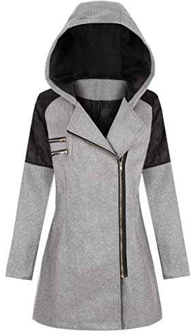 Manteau Femme Grande Taille A Capuche Automne Hiver Chaud Manche Longues éLéGant Vintage Pas Cher A La Mode Veste en Laine Overcoat