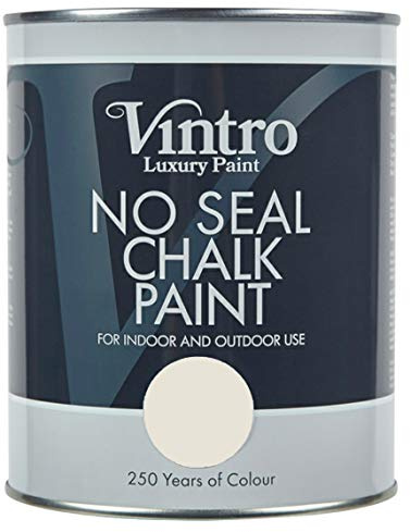 Vintro | No Seal Chalk Paint | Light Peach | Interior & Exterior Use | Furniture | Walls | Wood | Metal | 1 Litre (Autumn Glow)
