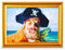 Silver Buffalo SpongeBob SquarePants Captain Painty the Pirate Leinwand-Kunstdruck zum Aufhängen