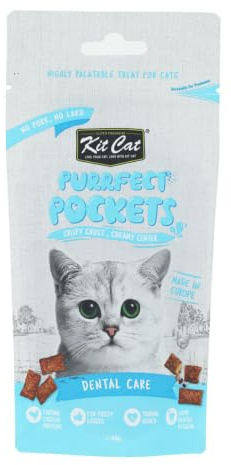 Kit Cat Purrfect Pockets - Dental Care 60 g Snack Funcional para Gatos