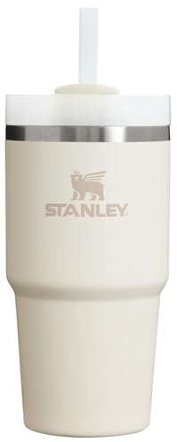 Stanley Quencher H2.0 Tumbler with Straw 20 oz | Twist On 3-Way Lid | Cupholder Compatible for Travel | Insulated Stainless Steel Cup | BPA-Free | Cream 2.0