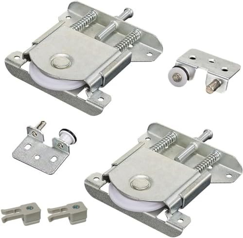 2 Pièces Roulette Porte Coulissante Placard,Roulette Coulissant Armoire,Kit Coulissante pour Porte de Garde-robe Roues Vitrines,Remplacement Porte Rouleau,Charge 30kg