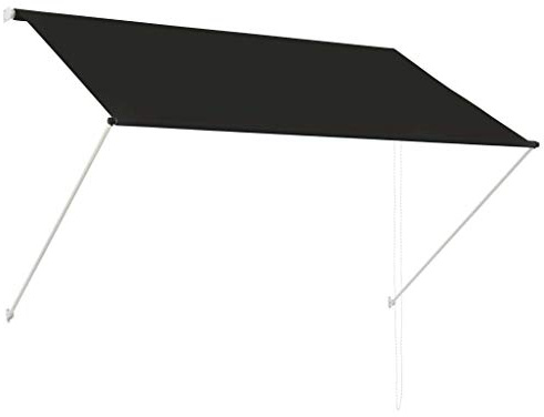 Vopese Toldo retráctil, Impermeable, 200x150 cm, Tela de PA, Estructura de Acero, para balcón, terraza, jardín