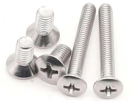 AYYSSM 304 Stainless Steel Cross Recessed Raised Countersunk Head Half Oval Screw Bolt M2 M2.5 M3 M4 M5 M6(12mm,10pcs M4)
