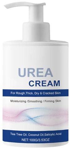 Crema all'urea più acido salicilico per talloni, piedi, ginocchia, gomiti, mani, crema idratante per i piedi, idratante profondo per la pelle, 100G