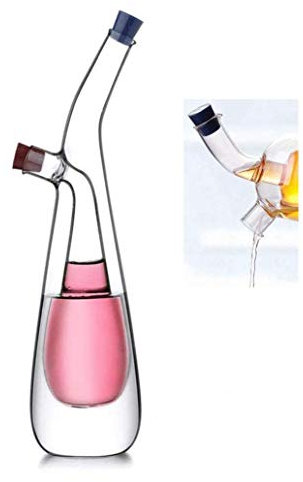 Distributeur d'huile, vaporisateur d'huile, bouteille distributrice d'huile d'olive, bouteille distributrice d'huile d'olive et de vinaigre, bouteille distributrice 2 en 1 en verre transparent for cui