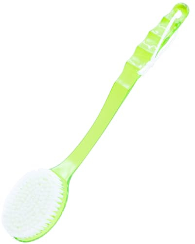 Bagno Doccia Posteriore a Manico Lungo Spazzola da Doccia Esfoliante e Massaggiante,Scrubber per Corpo,Adatto per Uomo e Donna per Schiena Corpo e Piedi,Verde
