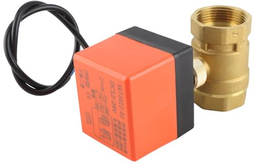 Vanne à bille motorisée Acogedor, DN32 G1-1/4 pouces DC 12 V 2 voies 3 fils en laiton, Vanne électrique, 1,6 MPa, 2~95 ℃