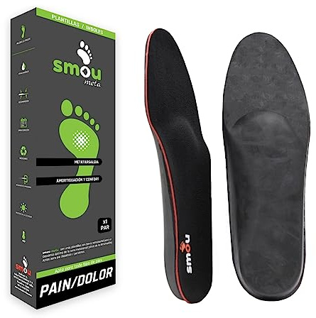 Plantillas Metatarsalgia SMOU Meta – Para Neuroma de Morton y Dolor Metatarsal – Con Almohadillas Metatarsianas, Plantilla Memory Foam – Amortiguación y Comodidad - Hombre y Mujer - Uso Diario