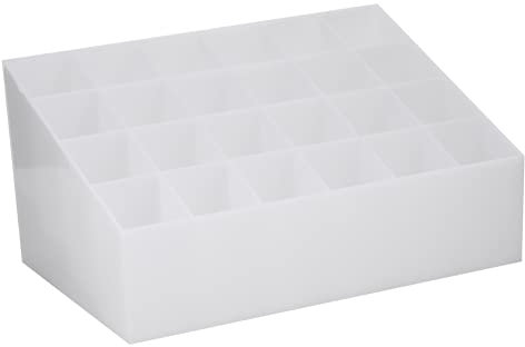 Caja de Almacenamiento de Pintalabios, Soporte para Pintalabios, Soporte de Exhibición Duradero, Cepillos para Organizar Botellas de Pintalabios para Mujer(blanco)